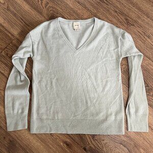 Calvin Klein Women's Classic 100% Cashmere V Neck Sweater Mint Size Small
